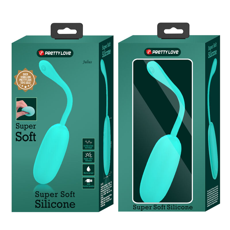 Julius Huevo Vibrador Impermeble & Recargable Verde Agua