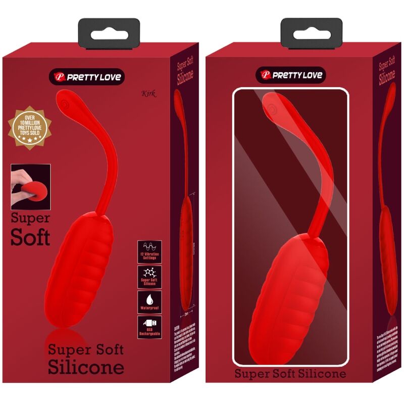 Kirk Huevo Vibrador Recargable Rojo