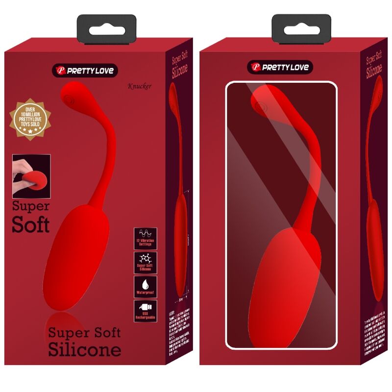 Knucker Huevo Vibrador Recargable Rojo