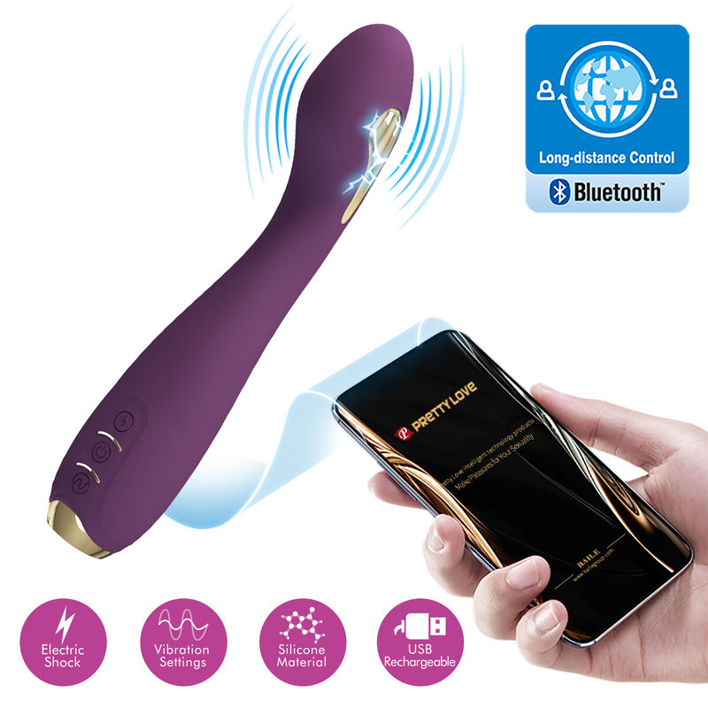 Hector Vibrador Electroshock Por Control Por App Lila
