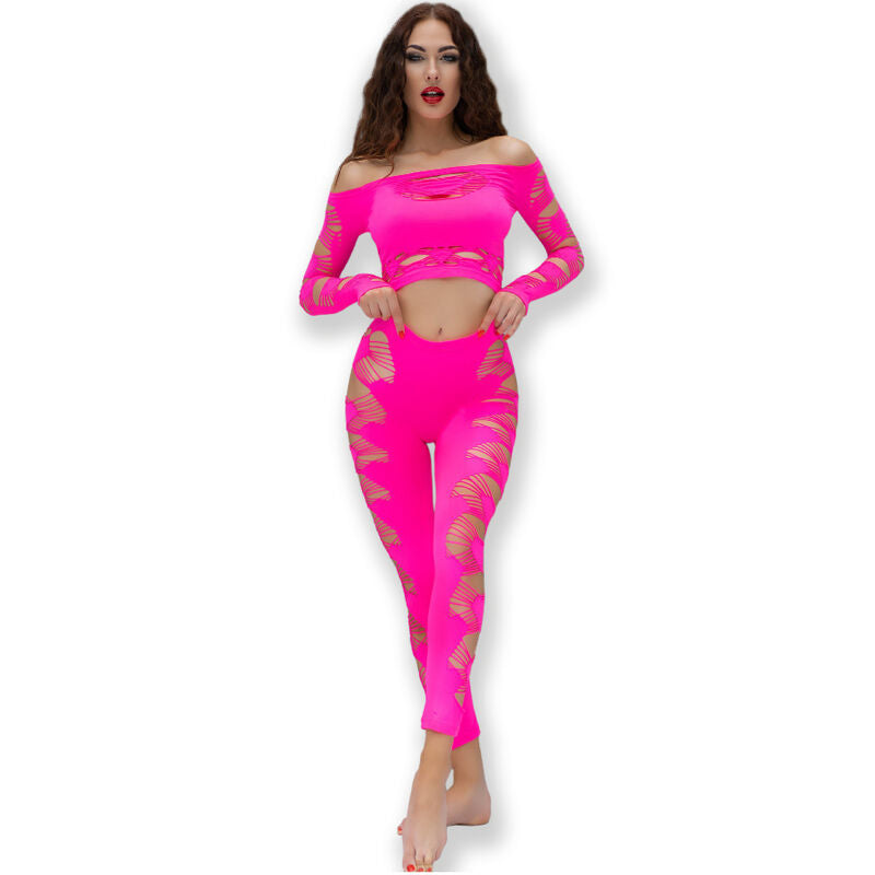 Cr 4632 Top & Pantalon Fucsia S/L