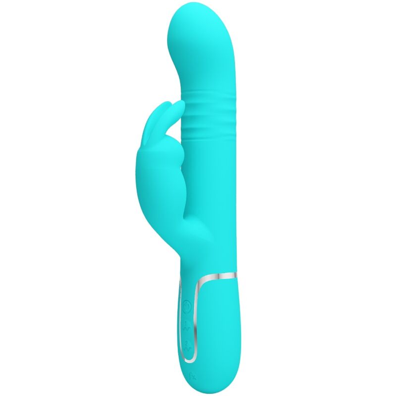 Vibrador Coale Rabbit Perlas Verde Agua