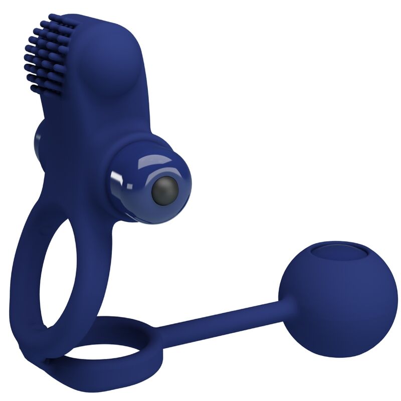 Remington Doble Anillo Vibrador Con Plug Azul