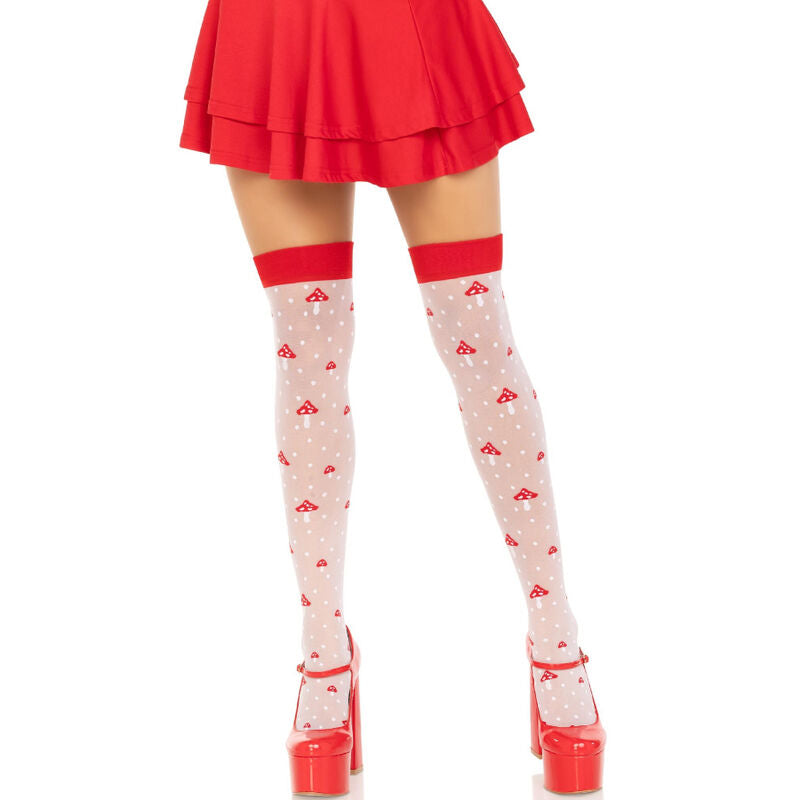 Calcetines Altos Champiñones Rojo/Blanco