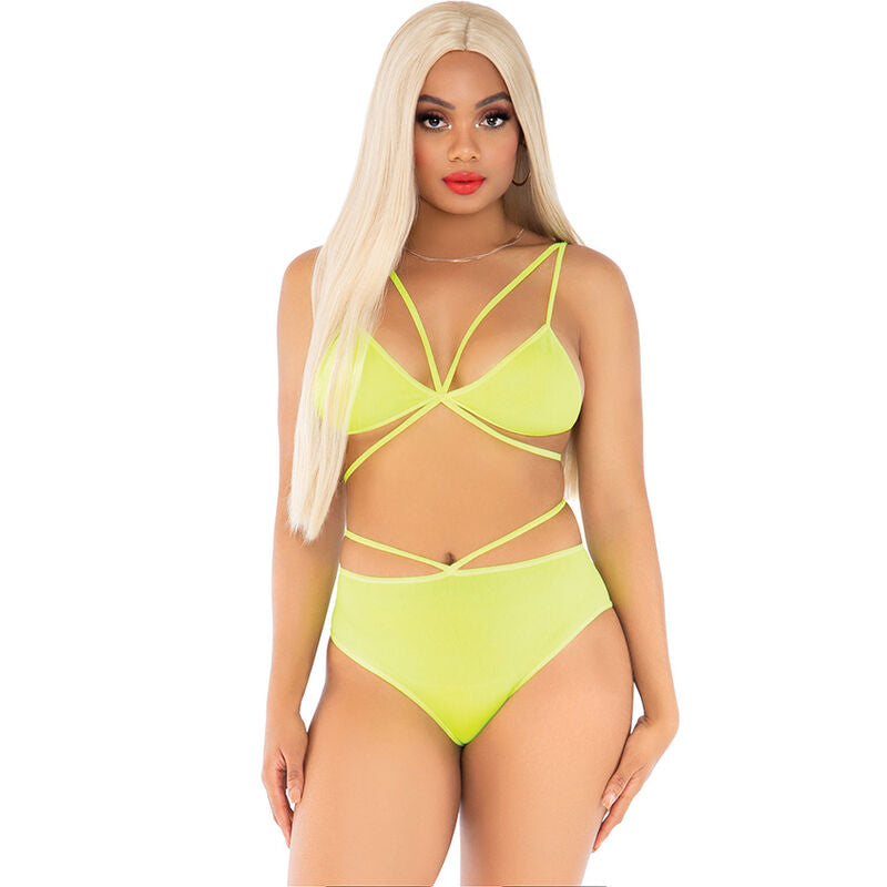 Top & Bragas Con Tirantes Amarillo