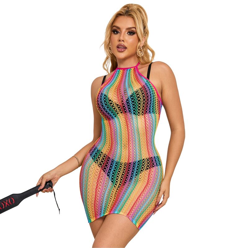 952341 Vestido De Rejilla Arcoiris Talla Única