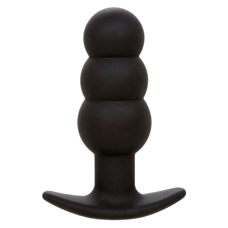 Rock Bottom Plug Anal Con Cuentas 10 Vibraciones Silicona Negro