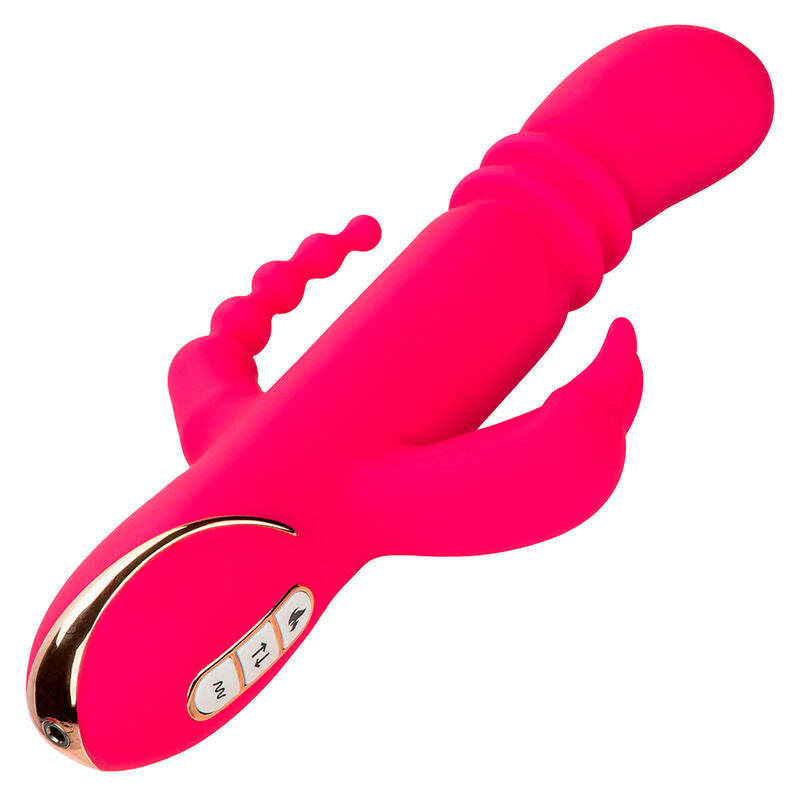Jack Fantasy Triple Vibrador Calentable Rabbit Rosa
