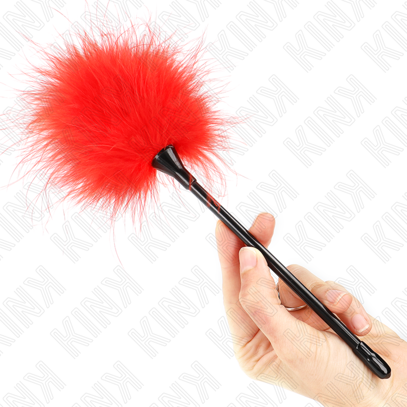 Plumas Para Cosquillas Rojo Usado Para El Kit Bondage 27 Cm