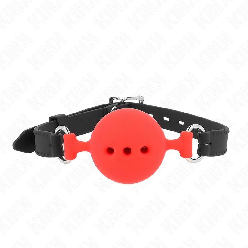 Mordaza 55 X 2 Cm De Bola 5 Cm De Silicona Completa Talla L Rojo Ajustable 35-51 Cm