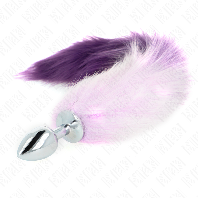 Plug Anal Talla S 7 X 3 Cm Con Cola Sintética 40 Cm Violeta
