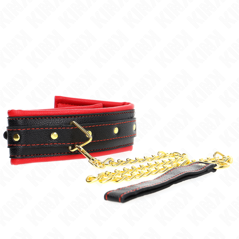 Collar Con Correa Esponja Imitación Cuero Modelo 2 Ajustable 37-54 Cm X 3 Cm