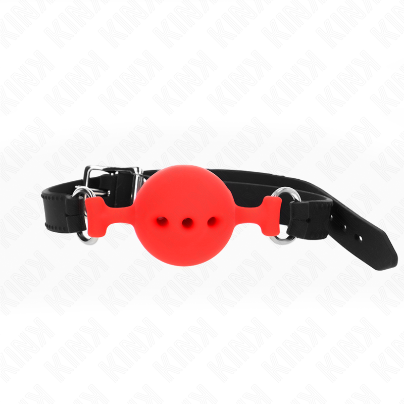 Mordaza 55 X 2 Cm De Bola 4.5 Cm De Silicona Completa Talla M Rojo Ajustable 35-51 Cm