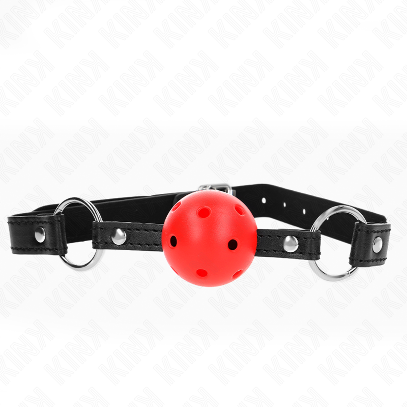Mordaza De Bola 4.5 Cm Roja Dura Hueca Modelo 1 63.5 X 2 Cm