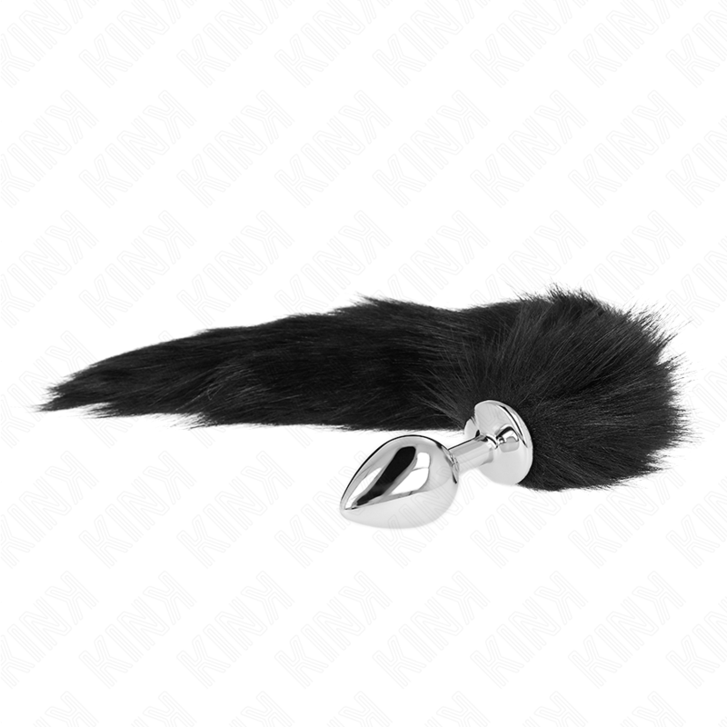 Plug Anal Talla M 8 X 3.5 Cm Con Cola Sintética 40 Cm Negro