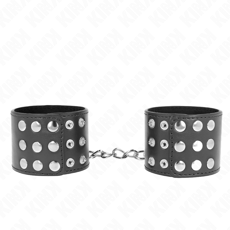 Muñequeras Con Cierre A Presión Ajustable Negro 19-24 Cm X 5.5 Cm