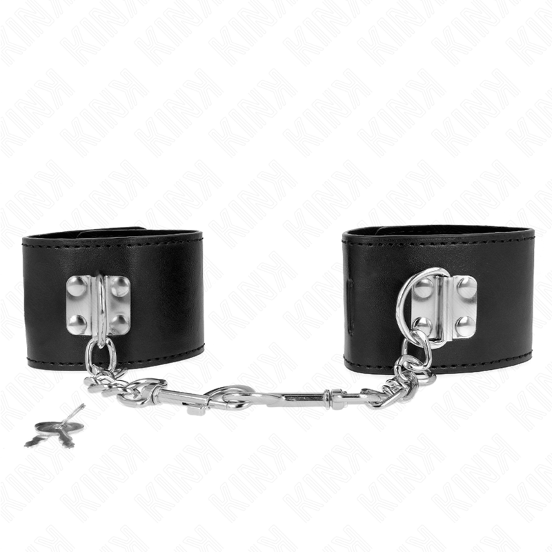 Muñequeras Con Cierre Candado Negro Ajustable 16-23 Cm X 5.5 Cm