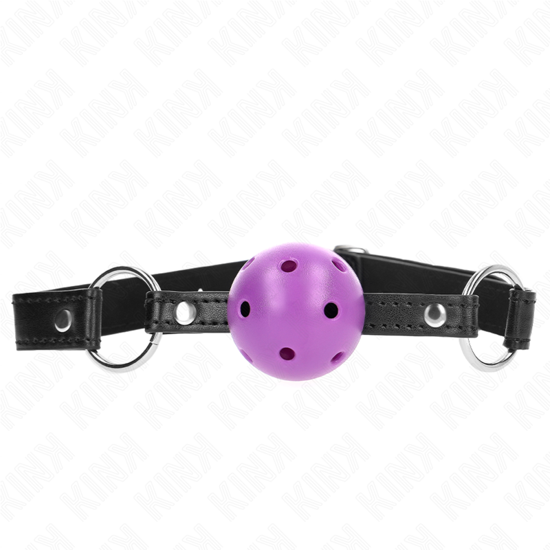 Mordaza De Bola 4.5 Cm Morado Dura Hueca 63.5 X 2 Cm