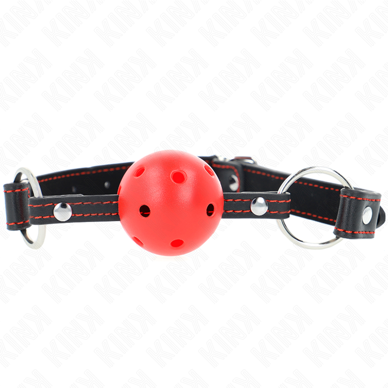 Mordaza De Bola 4.5 Cm Roja Dura Hueca Modelo 2 65 X 2.5 Cm
