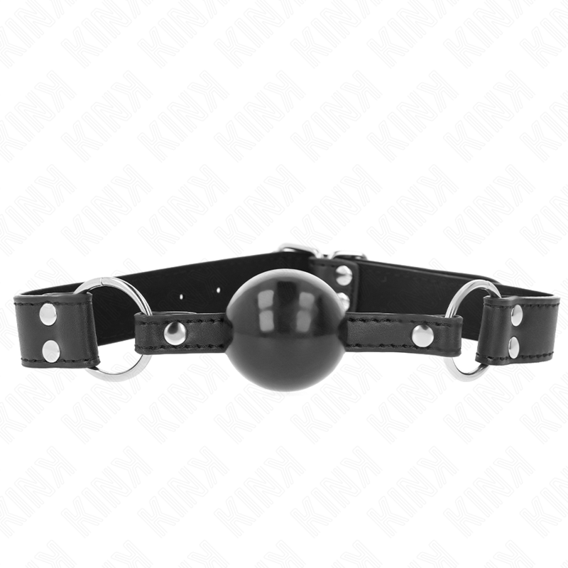 Mordaza De Bola 4 Cm Suave Y Sólida Con Correa De Polipiel 62 X 2.5 Cm Ajustable 42-58 Cm