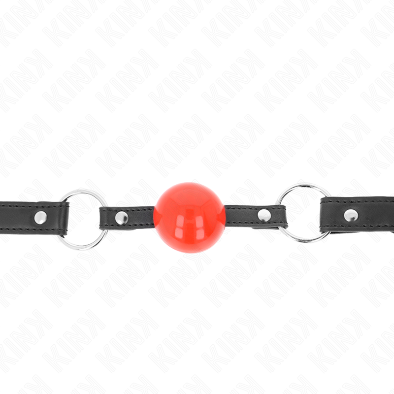 Mordaza De Bola 4 Cm Con Candado Bola Roja Correa Negra 60 X 2 Cm