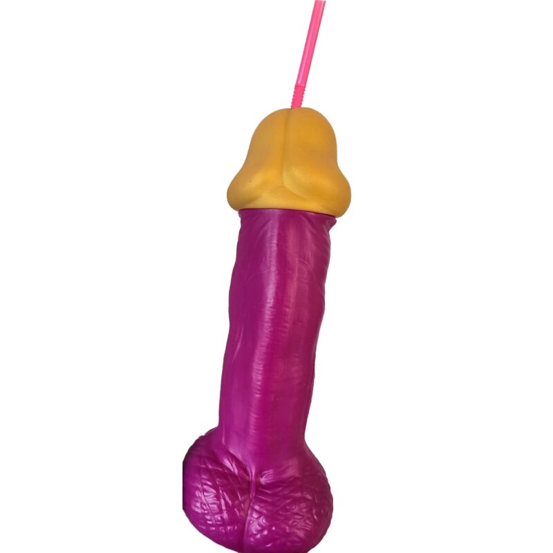 Vaso Pene Plstico Fucsia