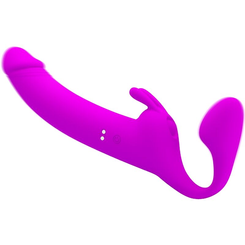 Zanini Dildo Strap-On Sin Arnés 10 Vibraciones Morado