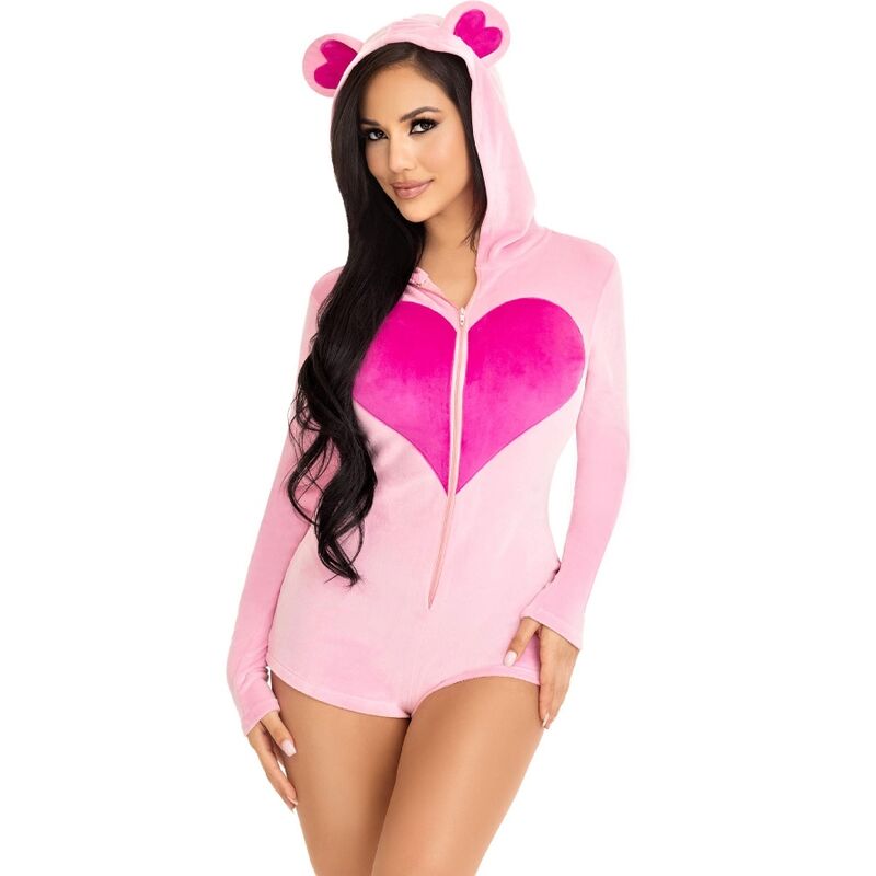 Body Osito Terciopelo Rosa M