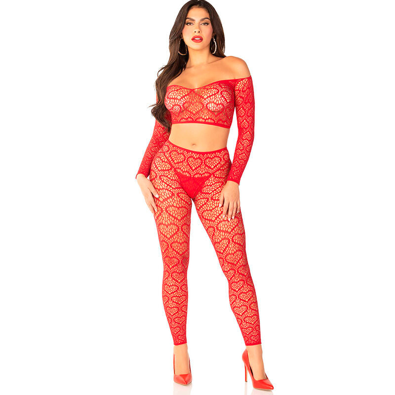 Crop Top + Medias Rojo Talla Única