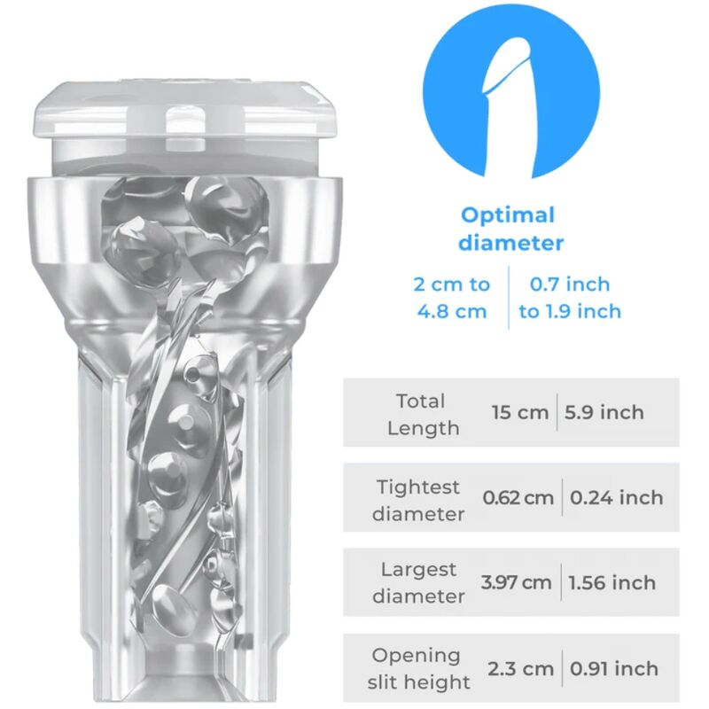 Feel Pocket Stroker Crystal By Kiiroo Transparente