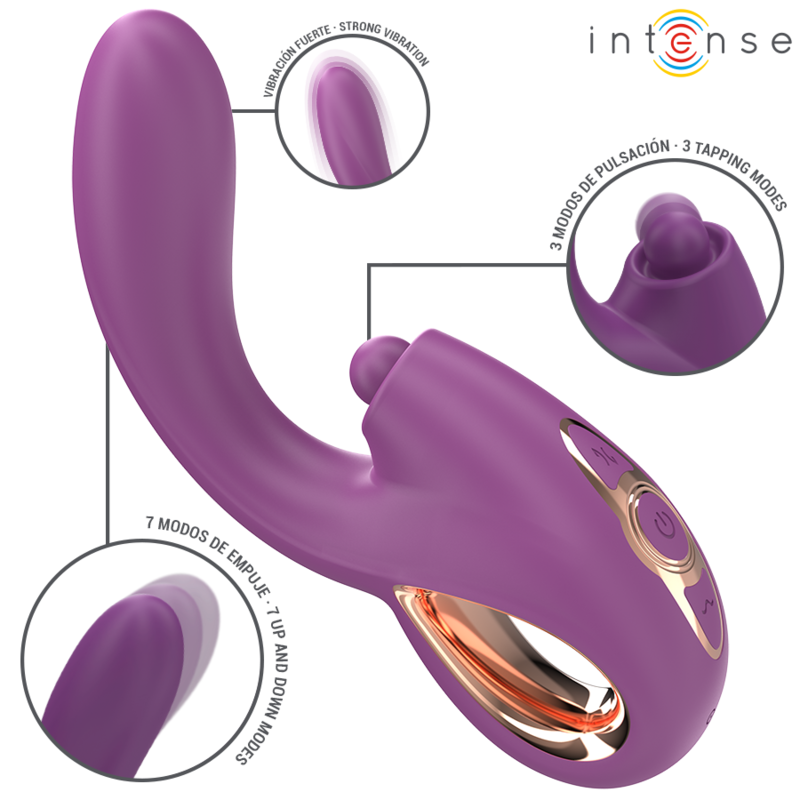 Lali Vibrador Punto G Multifunción Estimulación & Empuje & Vibración Morado