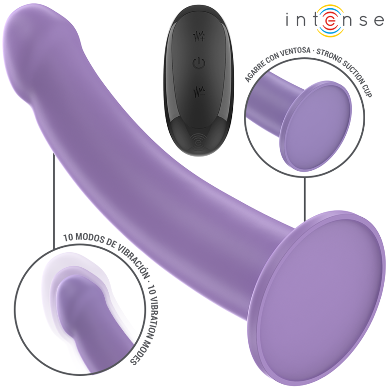 Eddie Vibrador 17,5 Cm 10 Vibraciones Morado Control Remoto