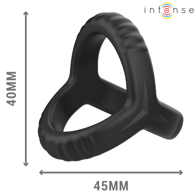 Carson Anillo Doble Para Pene Silicona Negro Modelo 4