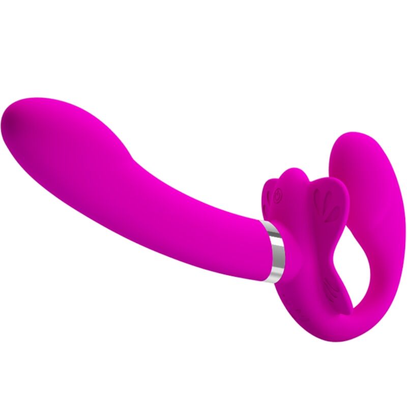Valerie Vibrador Doble Strap-On 12 Vibraciones Morado