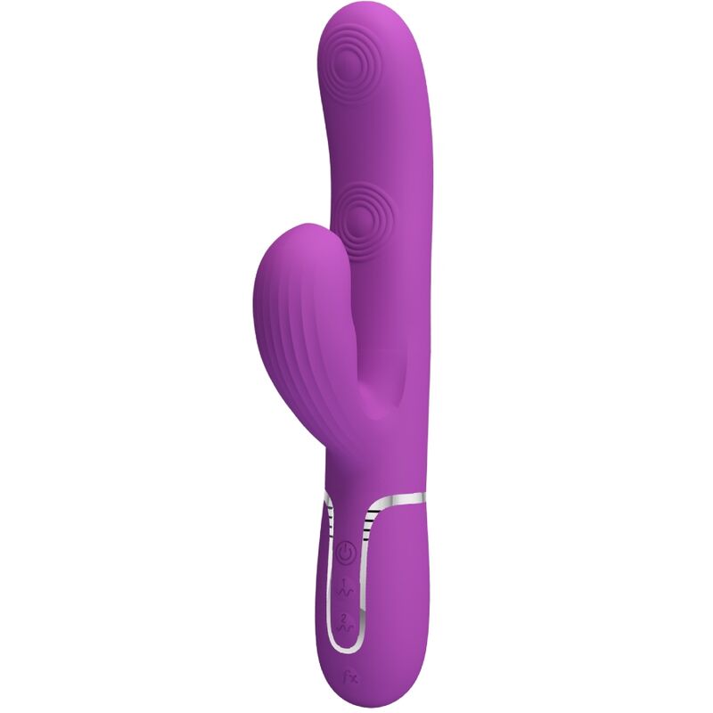 Perlita Vibrador Rabbit Multifunción 3 En 1 Morado