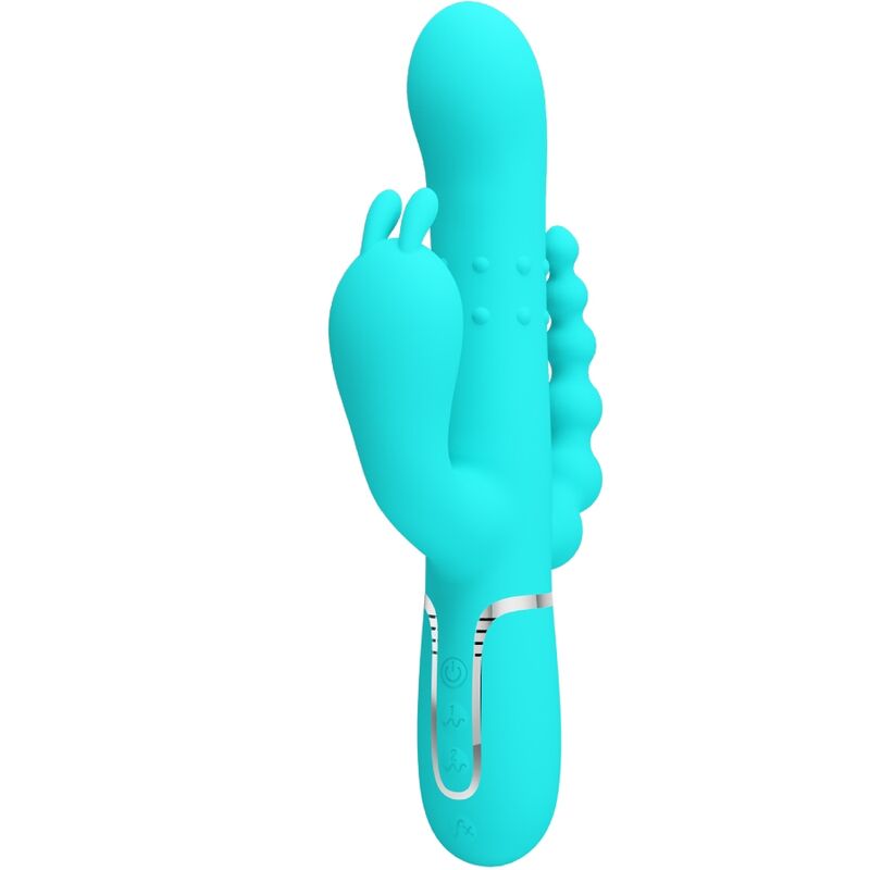 Cammy Triple Vibrador Rabbit Multifunción 4 En 1 Azul