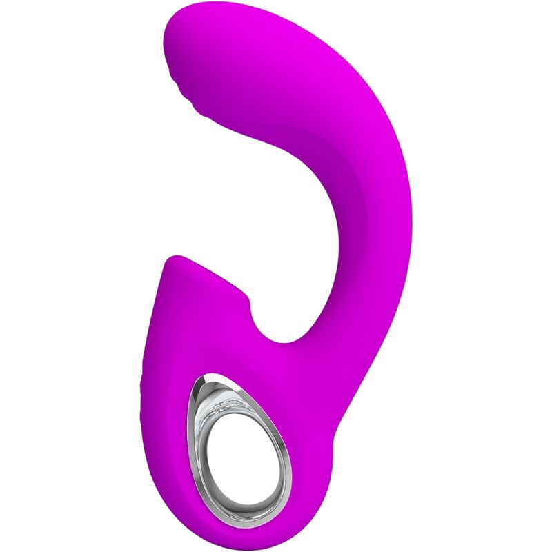 Sibel Vibrador Punto G + Estimulador Clítoris 10 Vibraciones Morado