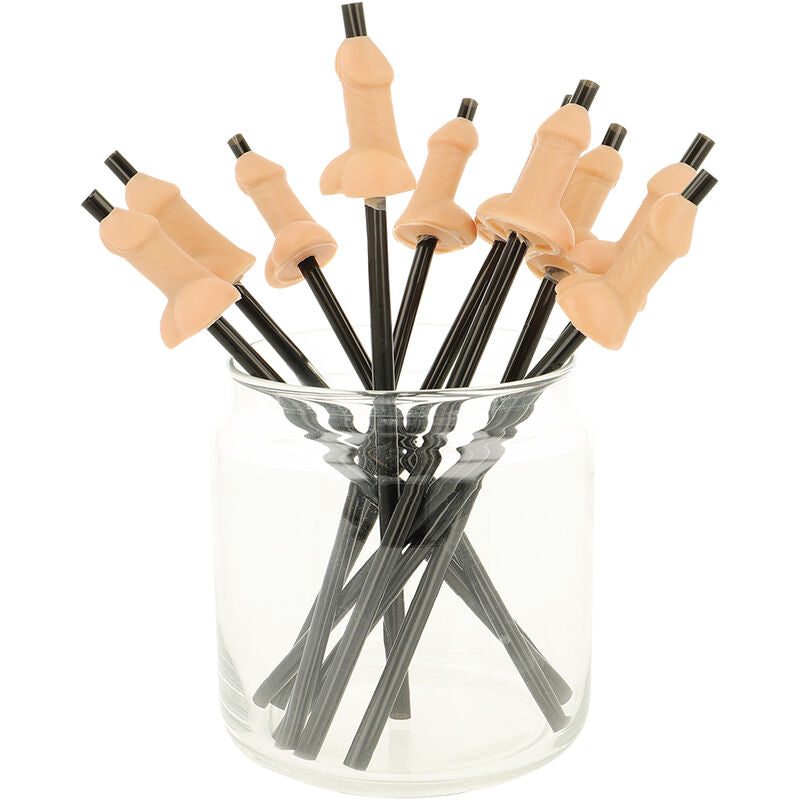 Bolsa 10 Pajitas Pene Natural