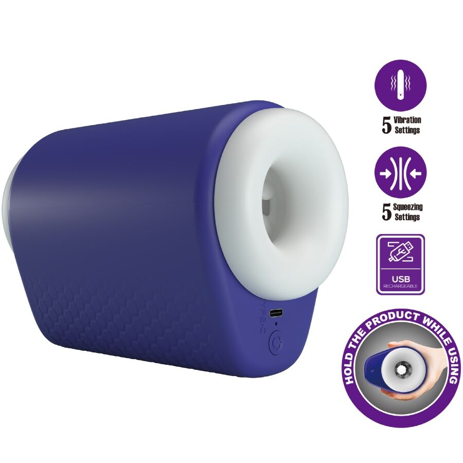 Dj Lady Masturbador Masculino Con Vibración 5 Configuraciones Morado