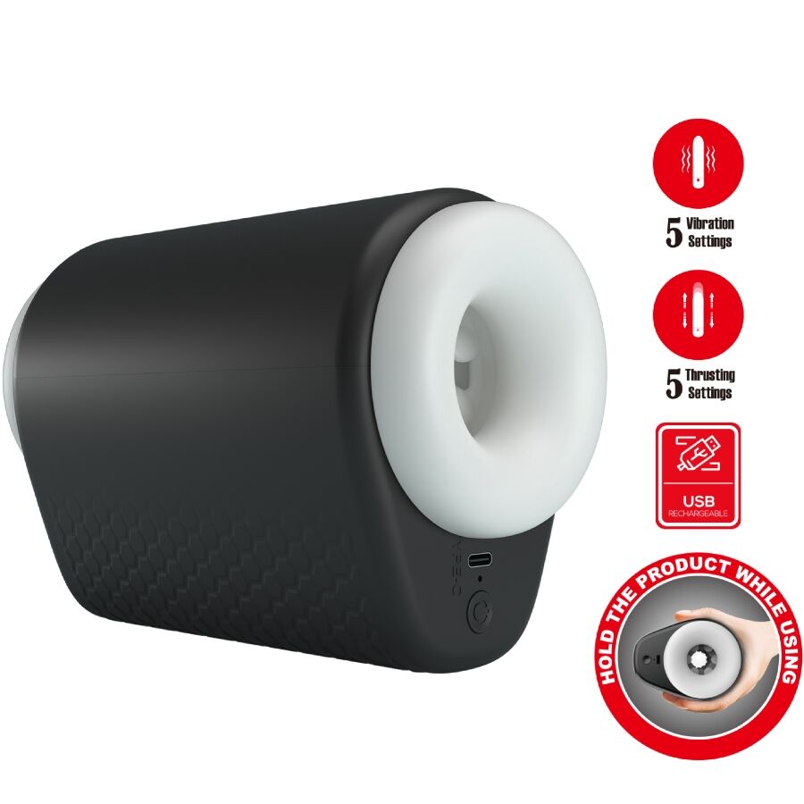 Dj Girl Masturbador Masculino Con Vibración 5 Configuraciones Negro