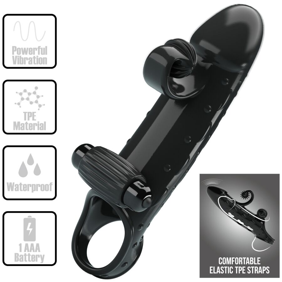 Funda Para Pene Con Vibración Negro