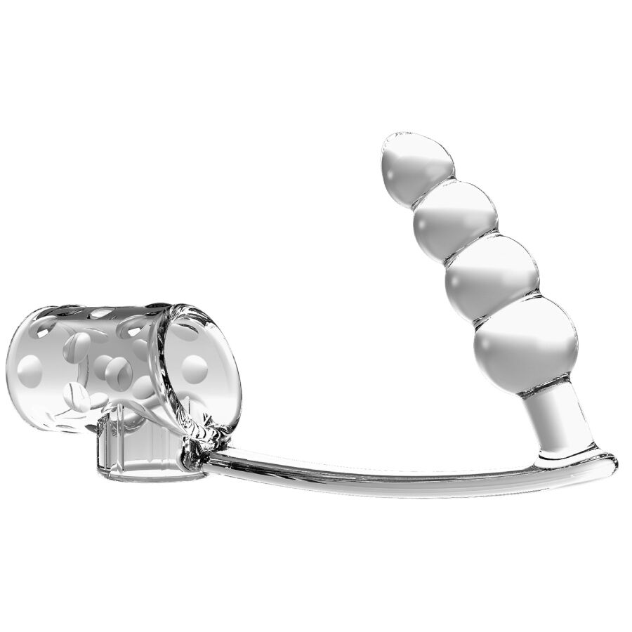 Funda Para Pene Con Plug Anal Transparente