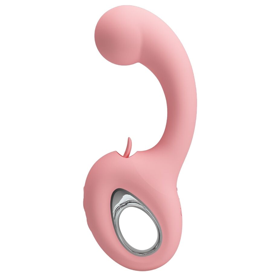Erynnyes Vibrador Punto G + Estimulador Clítoris 10 Vibraciones Rosa