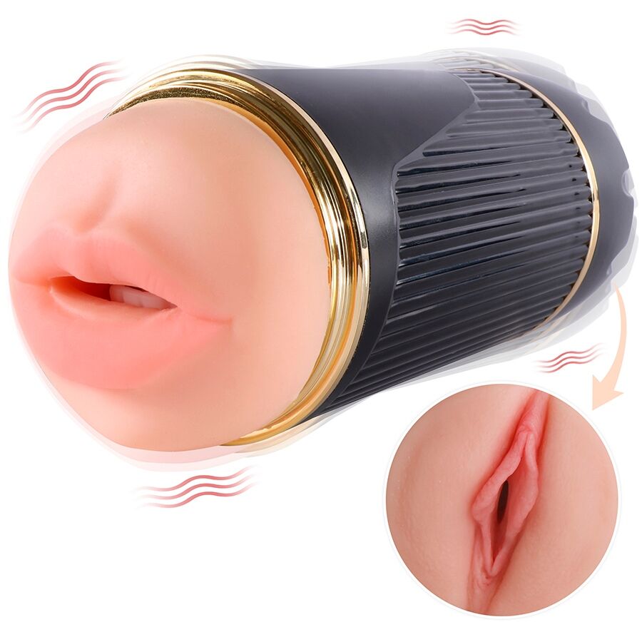 Kay Masturbador Doble Con Vibración Dual Boca Y Vagina