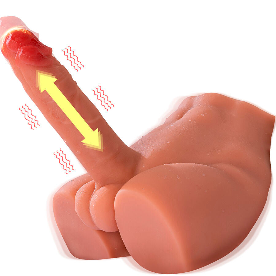 Peel Dildo Ass Masturbador Dildo Realístico Posición Frontal Con Thrusting 17,5 Cm