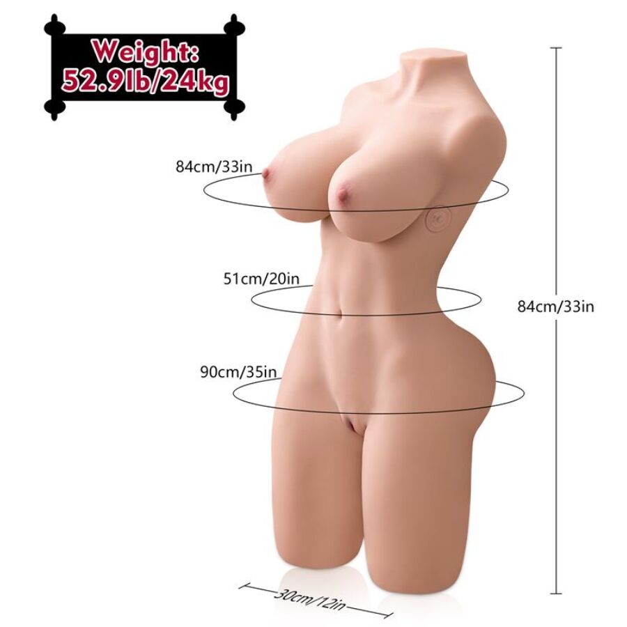 Erica Thrusting Torso Realístico Con Vibración Femenino 84 Cm