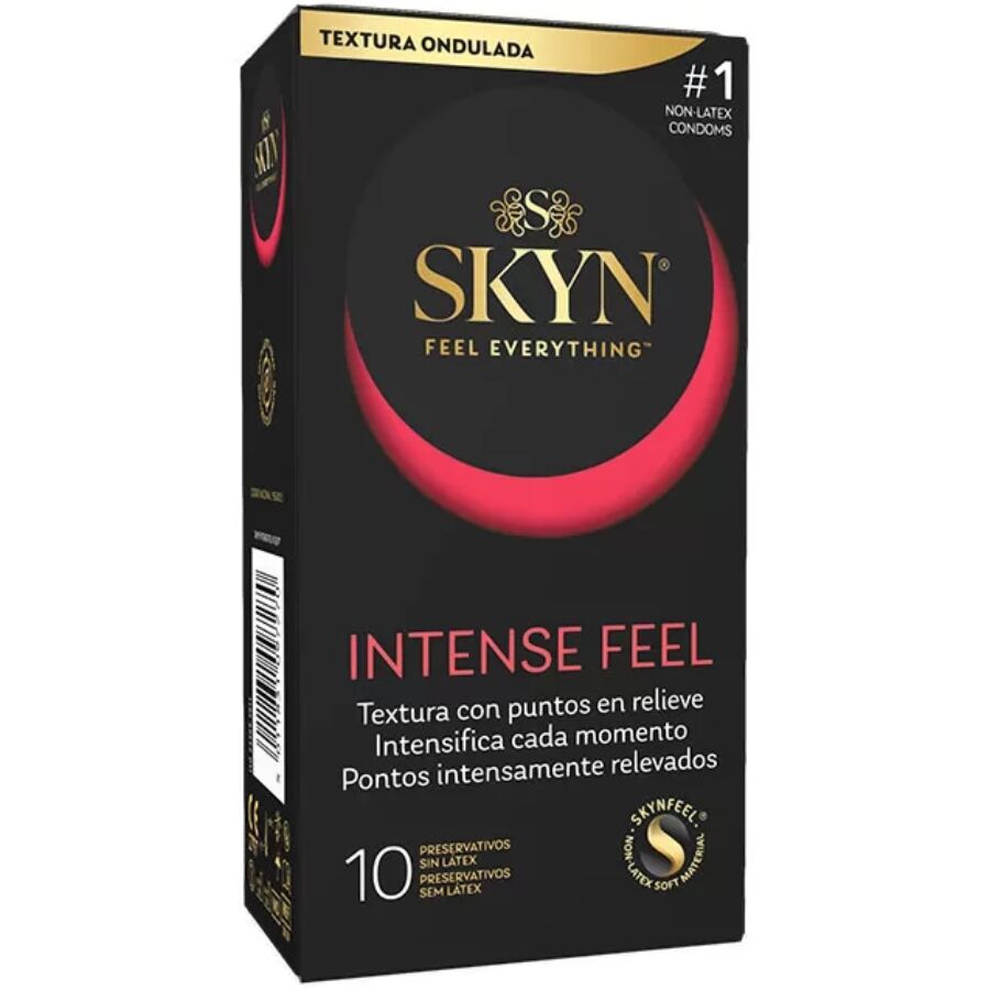 Preservativo Intense Feel Textura Con Diseño Ondulado 10 Unidades
