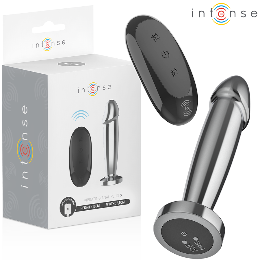 Plug Anal 10 Vibraciones Metal En Forma De Dildo Con Control Remoto S