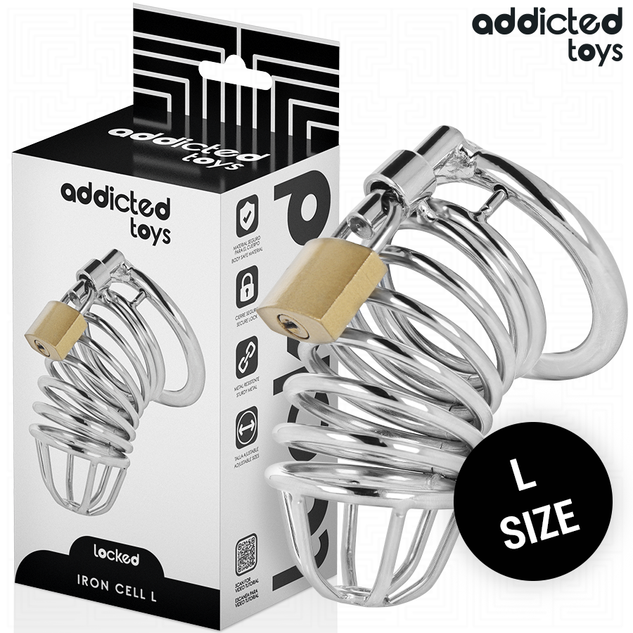 Iron Cell Jaula Para Pene De Metal 5 Cm Talla L