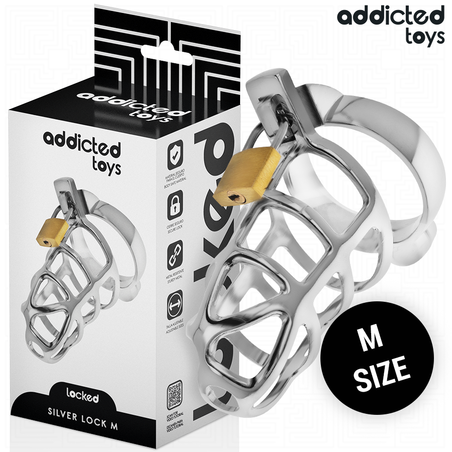 Silver Lock Jaula Para Pene De Metal Talla M